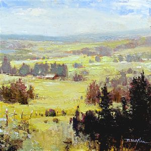 Brenda Moylan Valley Haze landscape and sky oil panting