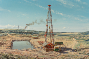 Arthur Weaver At the Drill Site oil derrick oil painting Texas Art