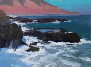 JeJeremy Lipking Malibu Tide seascape ocean rocks oil painting