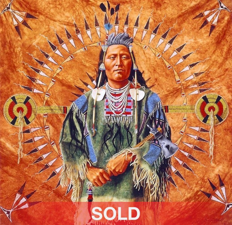 Marianne Millar Plenty Coup Native American painting portrait chief