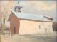 Elizabeth Sandia "Santa Cruz Chapel - Ojo Caliente, NM" pastel painting architecture building mission stucco western
