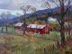 Paul Strisik Two Barns Waterville Vermont landscape painting