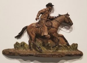 Bill nebeker living' the life bronze cowboy sculpture cowboy