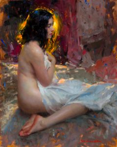 bryce cameron liston deep in the night nude figurative oil painting