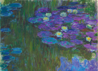 Claude Monet "Nymphéas en Fleur" oil painting water lilies pond reflection