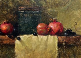 Jean Chambers Pomegranates stillife oil painting