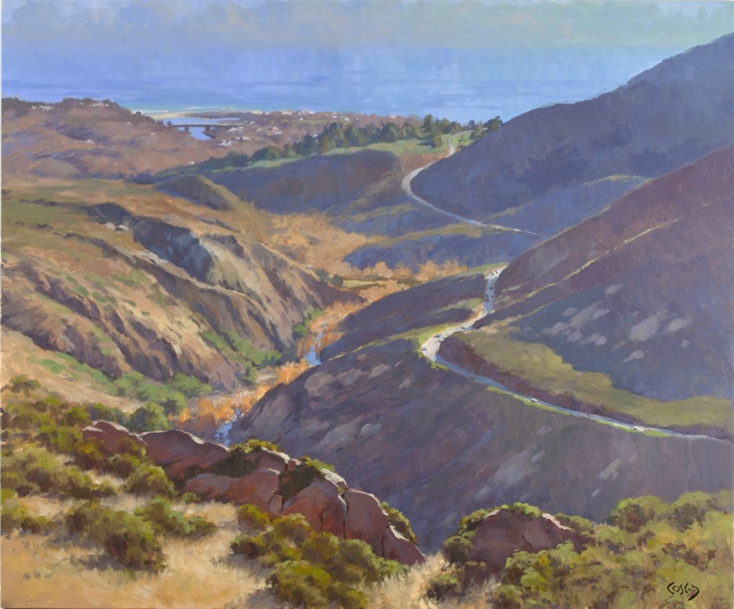 John Cosby Malibu Canyon landscape ocean oil painting