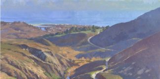 John Cosby Malibu Canyon landscape ocean oil painting