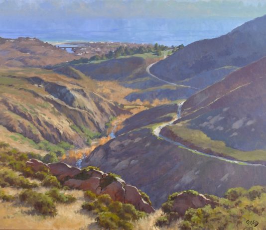 John Cosby Malibu Canyon landscape ocean oil painting