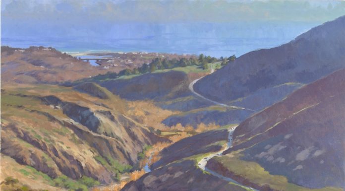 John Cosby Malibu Canyon landscape ocean oil painting