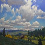 Phil Starke A Day In The Clouds Colorado high mountain cowboy horse western landscape oil painting