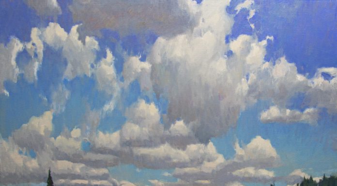 Phil Starke A Day In The Clouds Colorado high mountain cowboy horse western landscape oil painting