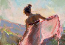 daniel gerhartz before the sun sets figurative oil painting figure woman