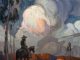 eric bowman picture show cowboy horse horseback cloudy sky western oil painting