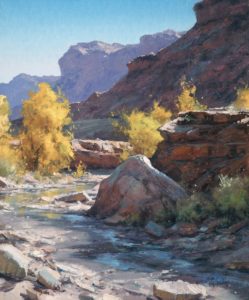 matt smith autumn along seep wash desert wash landscape oil painting prix de west