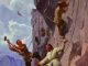 mian situ Blasting A Route Through The Sierra Nevada Mountains, 1865, Central Pacific Railroad Prix de West Award Winner oil painting