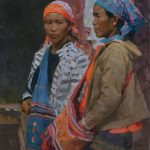 Mian Situ Friendship Asian Women portrait figure figurative oil painting