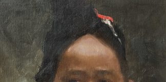 Mian Situ Miao Girl portrait figure figurative Asian Chinese oil painting