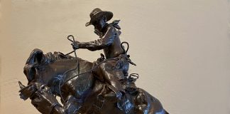 Fred Fellows Riding Out A Bad Investment cowboy bucking horse equine western bronze scultpure
