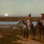 henry farny pastures new native american indian horses horseback western oil painting