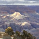 Curt Walters A Moment Of Sun Grand Canyon landscape oil painting