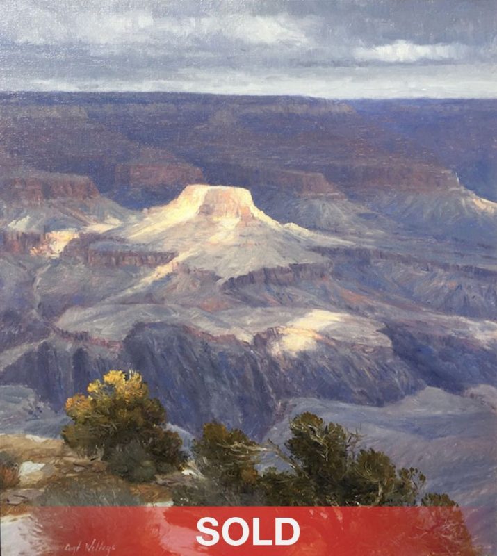 Curt Walters A Moment of Sun Grand Canyon western landscape oil painting