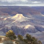 Curt Walters A Moment Of Sun Grand Canyon landscape oil painting