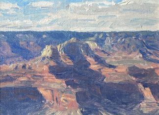 Curt Walters Shoshone Point Study Grand Canyon National Park Arizona western landscape oil painting