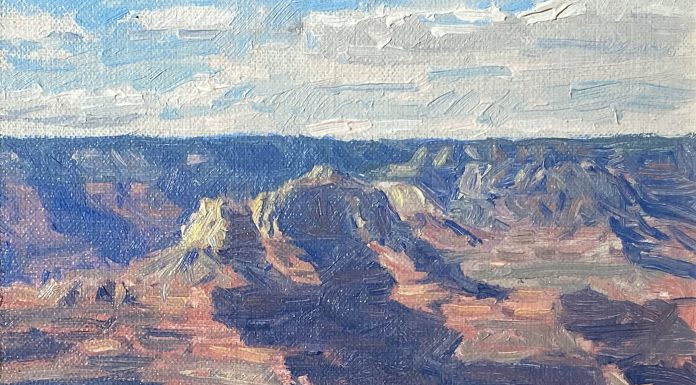 Curt Walters Shoshone Point Study Grand Canyon National Park Arizona western landscape oil painting