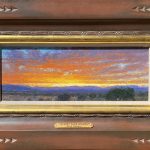 Curt Walters Sunset Over Mingus clouds colorful sky purple mountains majesty western landscape oil painting framed Prescott Arizona