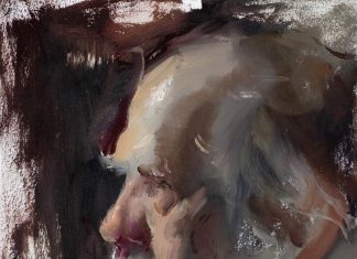 Daniel Gerhartz A Gentle Soul man portrait figure figurative impressionistic oil painting