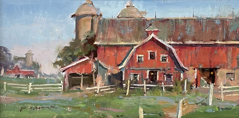 Daniel Gerhartz After The Harvest ranch farm farming cow pasture corral barn landscape oil painting