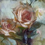 Daniel Gerhartz From The Garden flower floral rose impressionistic oil painting