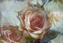 Daniel Gerhartz From The Garden flower floral rose impressionistic oil painting