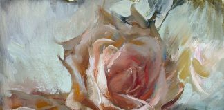Daniel Gerhartz From The Garden flower floral rose impressionistic oil painting