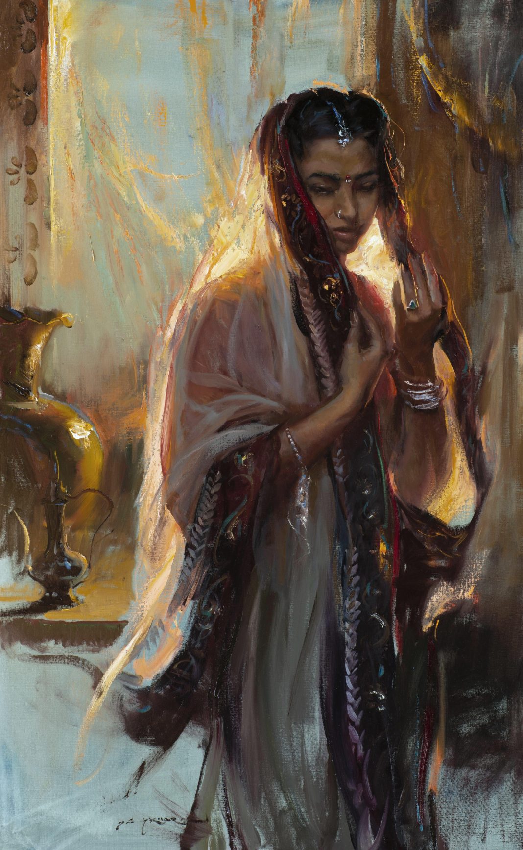 Daniel Gerhartz Jewel figure figurative woman girl female impressionistic oil painting