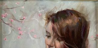 Daniel Gerhartz Perfume figure figurative portrait woman girl female impressionistic oil painting