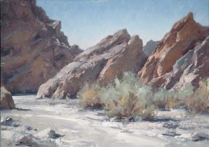 matt smith painted canyon desert mountains wash western oil painting