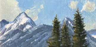 Robert Peters Living Waters Study duck geese heron swan wildlife landscape oil painting Tetons mountains pine trees