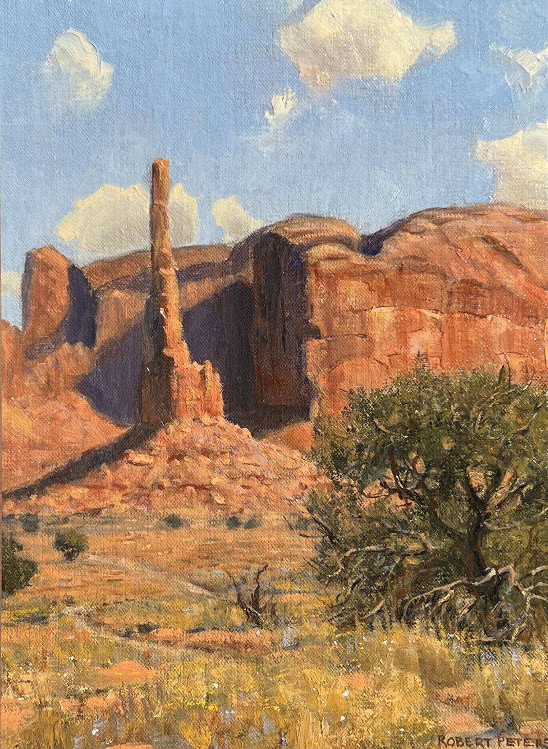 Robert Peters The Totem western landscape oil painting mountains