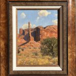 Robert Peters The Totem western landscape oil painting mountains framed