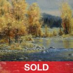 Robert Peters Trout Creek stream river high mountain landscape oil painting sold