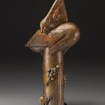 tim cherry big gulp pelican eating fish wildlife bronze sculpture