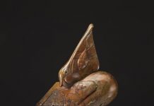 tim cherry big gulp pelican eating fish wildlife bronze sculpture