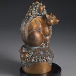 tim cherry boulder den bear wildlife bronze sculpture