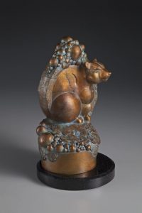 tim cherry boulder den bear wildlife bronze sculpture