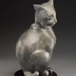 tim cherry cat nap bobcat wildlife bronze sculpture