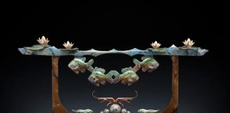 Tim Cherry Creek Mystique Crawfish Lily Pad Sunfish Tadpole river stream lake brook wildlife bronze sculpture