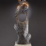 tim cherry house sitter barn owl bronze wildlife sculpture