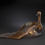 tim cherry mother goose bronze wildlife sculpture